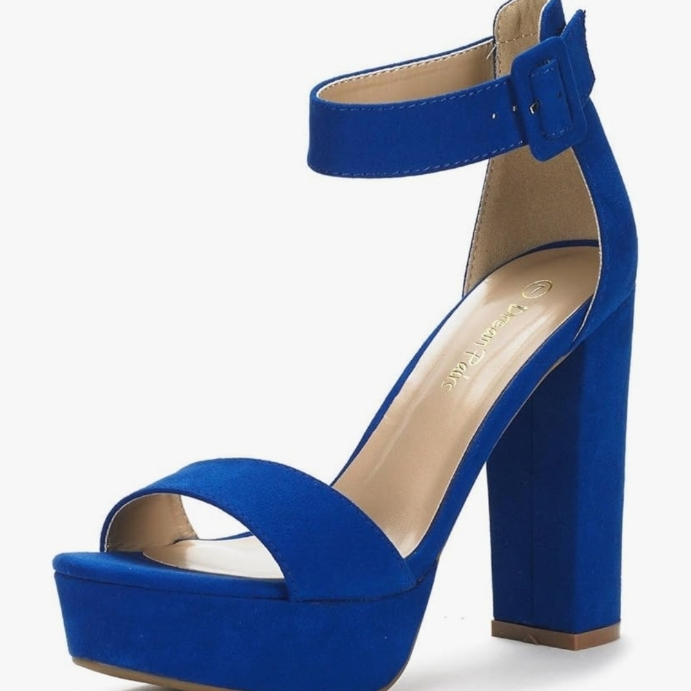 Dream Pairs Royal Blue Platform Heels